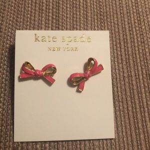 Kate Spade hot pink Bow earrings